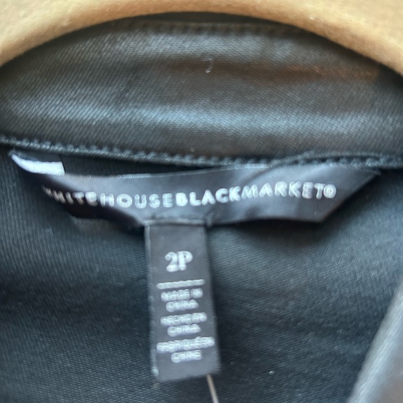 WHBM Brand New Black Vegan Leather Dress size 2P - Picture 7 of 7